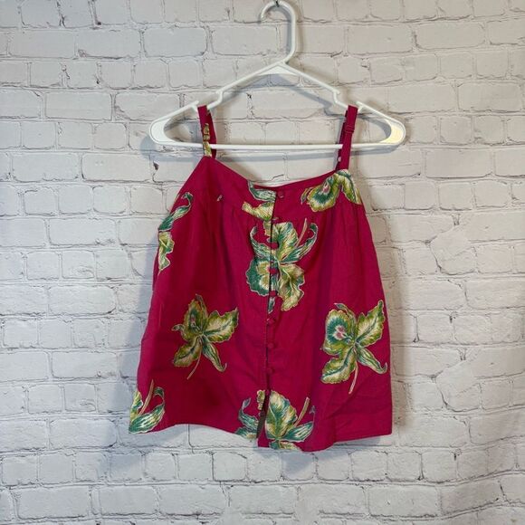 Faherty Pink Camisole with Boxy Buttoned Style - Picture 1 of 7